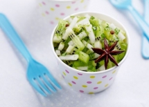 Salade de kiwis et poires à la menthe
